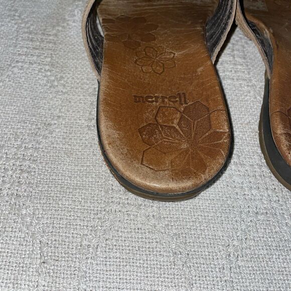 Merrell Women’s Casual Sandals Size 8 M Brown Leather Beach Cruise Island - Picture 11 of 12